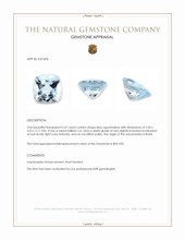 0.47 Ct. Blue Aquamarine from Brazil Appraisal