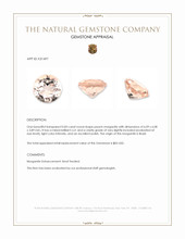 0.83 Ct. Peach Morganite from Brazil Appraisal