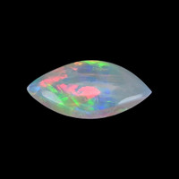 0.37 Ct. Multi Color Cabochon White Opal (Light Opal) from Australia Video