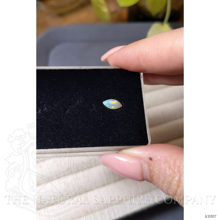 0.37 Ct. Multi Color Cabochon White Opal (Light Opal) from Australia