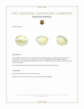 7.18 Ct. Yellowish Green Cabochon Chrysoberyl from Ceylon (Sri Lanka) Appraisal