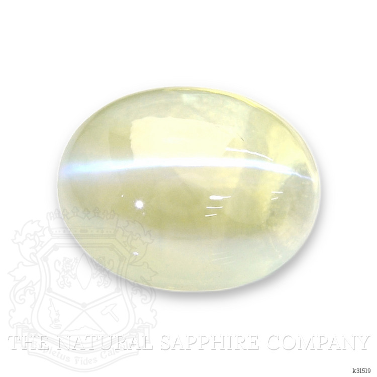 7.18 Ct. Yellowish Green Cabochon Chrysoberyl from Ceylon (Sri Lanka)