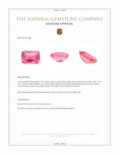 1.07 Ct. Pink Spinel from Tanzania Appraisal