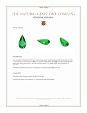 1.03 Ct. Tsavorite Garnet from Tanzania Appraisal