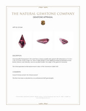 2.30 Ct. Purplish Pink Garnet from Tanzania Appraisal
