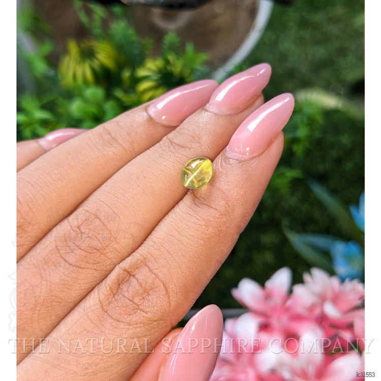 2.33 Ct. Greenish Yellow Cabochon Chrysoberyl from Tanzania