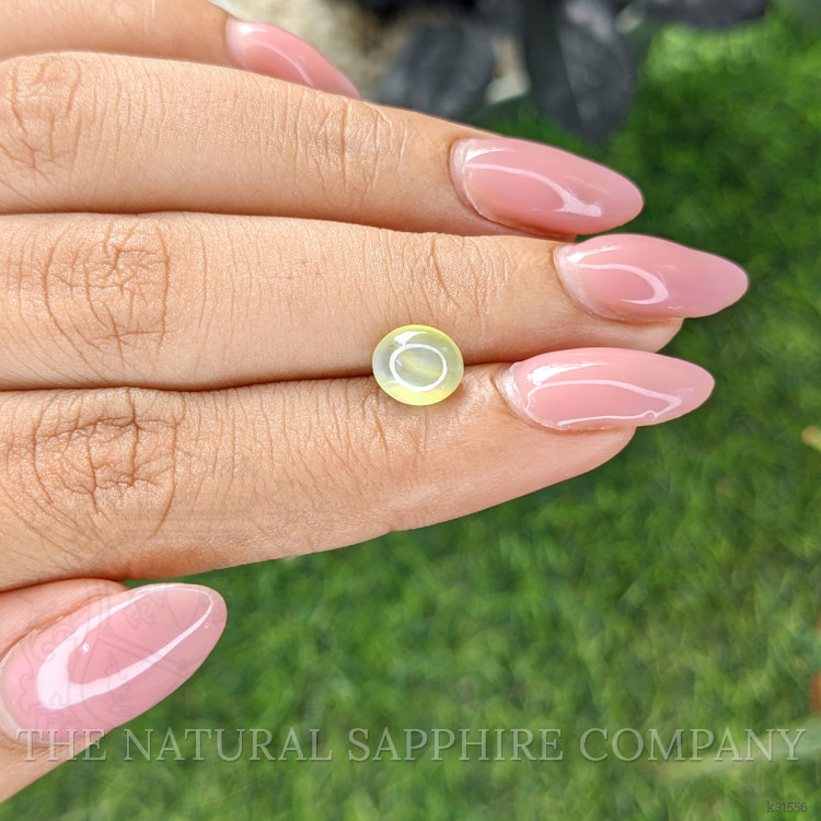 1.88 Ct. Yellowish Green Cabochon Chrysoberyl from Tanzania
