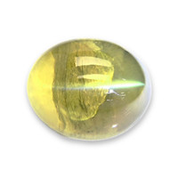 6.63 Ct. Yellowish Green Cabochon Chrysoberyl from Tanzania Video