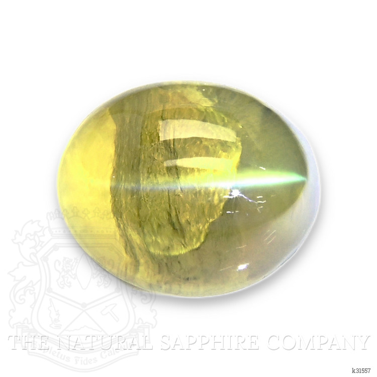 6.63 Ct. Yellowish Green Cabochon Chrysoberyl from Tanzania