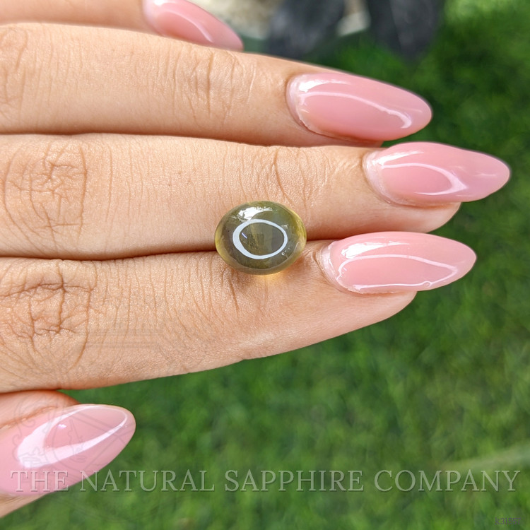 6.63 Ct. Yellowish Green Cabochon Chrysoberyl from Tanzania