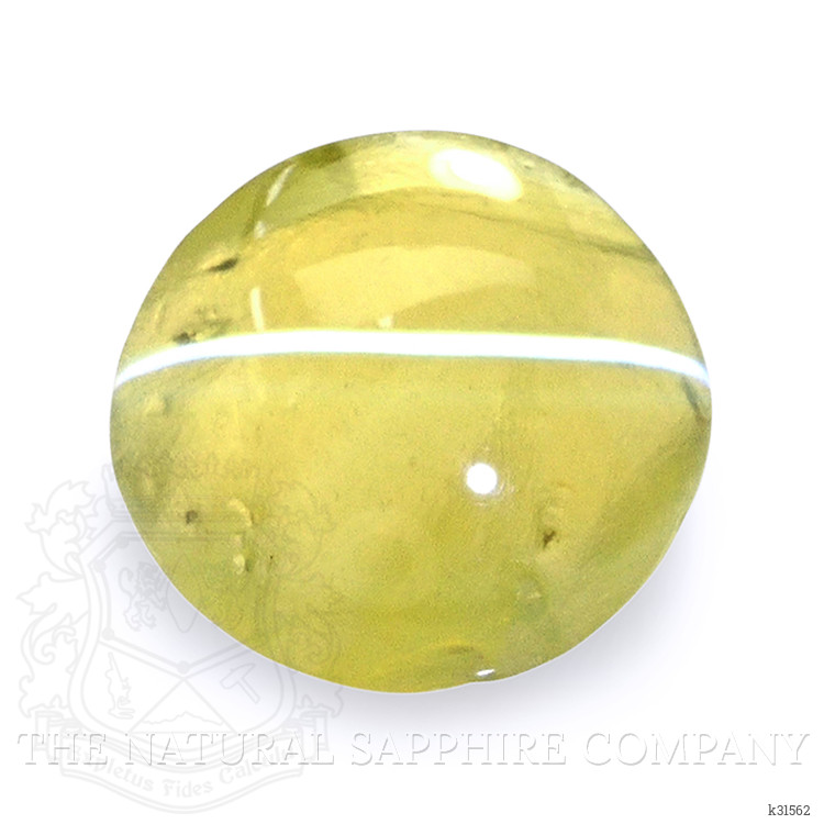 1.11 Ct. Greenish Yellow Cabochon Chrysoberyl from Ceylon (Sri Lanka)
