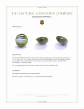 6.87 Ct. Brownish Green Cabochon Chrysoberyl from Ceylon (Sri Lanka) Appraisal