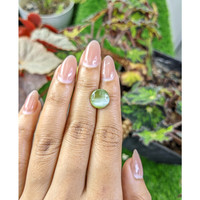 6.87 Ct. Brownish Green Cabochon Chrysoberyl from Ceylon (Sri Lanka) Life Style
