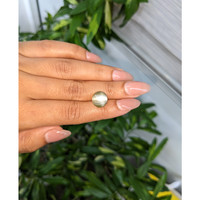 6.87 Ct. Brownish Green Cabochon Chrysoberyl from Ceylon (Sri Lanka) Life Style