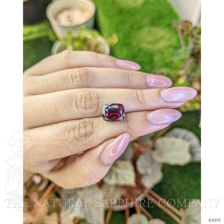 6.65 Ct. Purple Rhodolite Garnet from Ceylon (Sri Lanka)