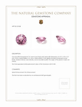 0.76 Ct. Spinel from Ceylon (Sri Lanka) Appraisal