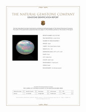 1.02 Ct. Multi Color Cabochon Fire Opal (Flame Opal) from Brazil Scan Report