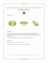 4.00 Ct. Yellowish Green Chrysoberyl from Ceylon (Sri Lanka) Appraisal