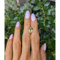 4.00 Ct. Yellowish Green Chrysoberyl from Ceylon (Sri Lanka) Life Style