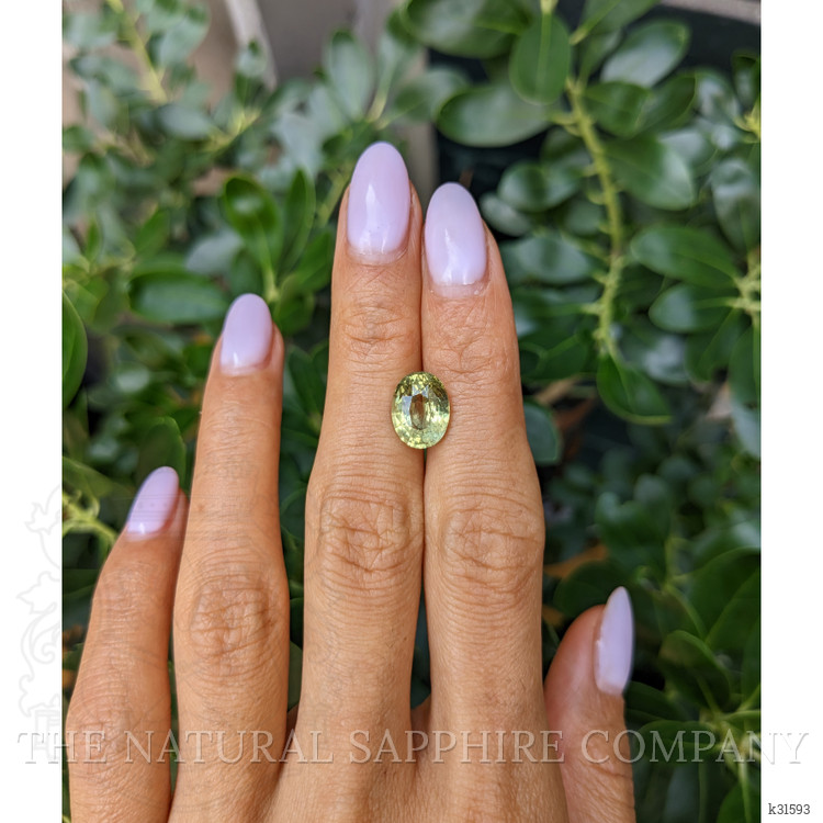 4.00 Ct. Yellowish Green Chrysoberyl from Ceylon (Sri Lanka)
