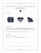 2.18 Ct. Greyish Blue Spinel from Ceylon (Sri Lanka) Appraisal