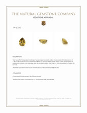 2.25 Ct. Brownish Yellow Chrysoberyl from Ceylon (Sri Lanka) Appraisal