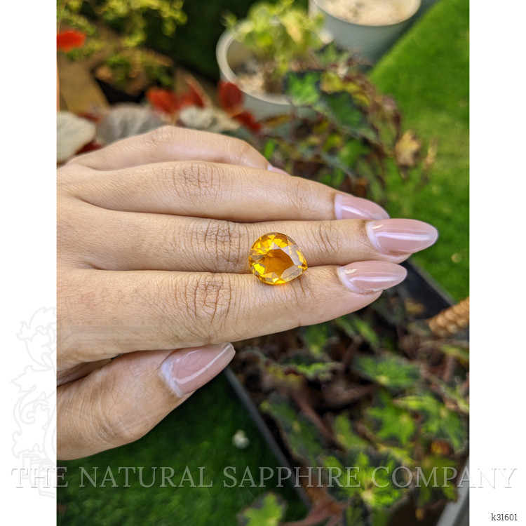 8.51 Ct. Orangish Yellow Citrine from Brazil