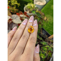 8.51 Ct. Orangish Yellow Citrine from Brazil Life Style