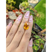 8.89 Ct. Orangish Yellow Citrine from Brazil Life Style
