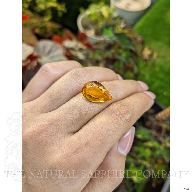 8.89 Ct. Orangish Yellow Citrine from Brazil