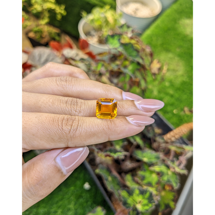7.45 Ct. Orangish Yellow Citrine from Brazil