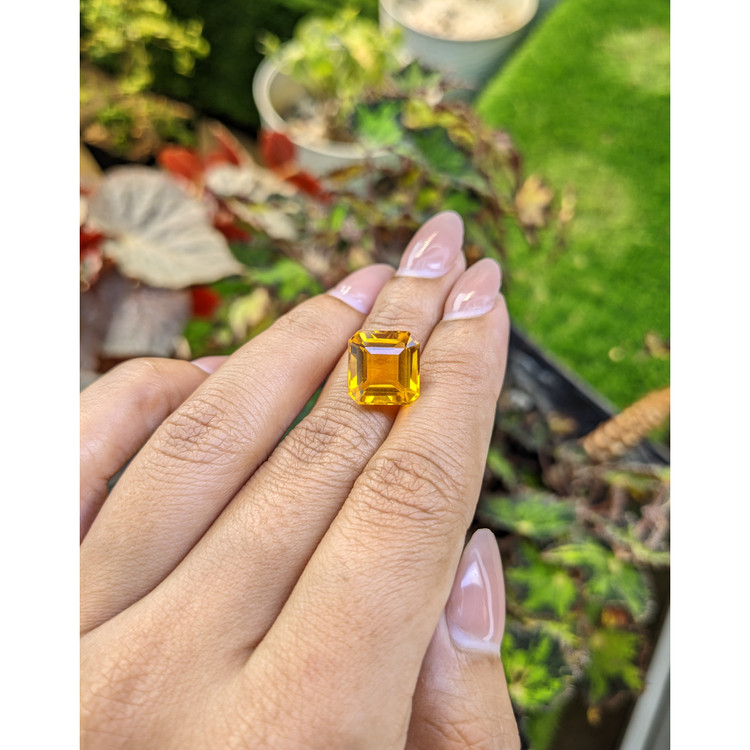 7.45 Ct. Orangish Yellow Citrine from Brazil
