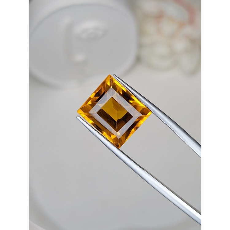 11.37 Ct. Orangish Yellow Citrine from Brazil