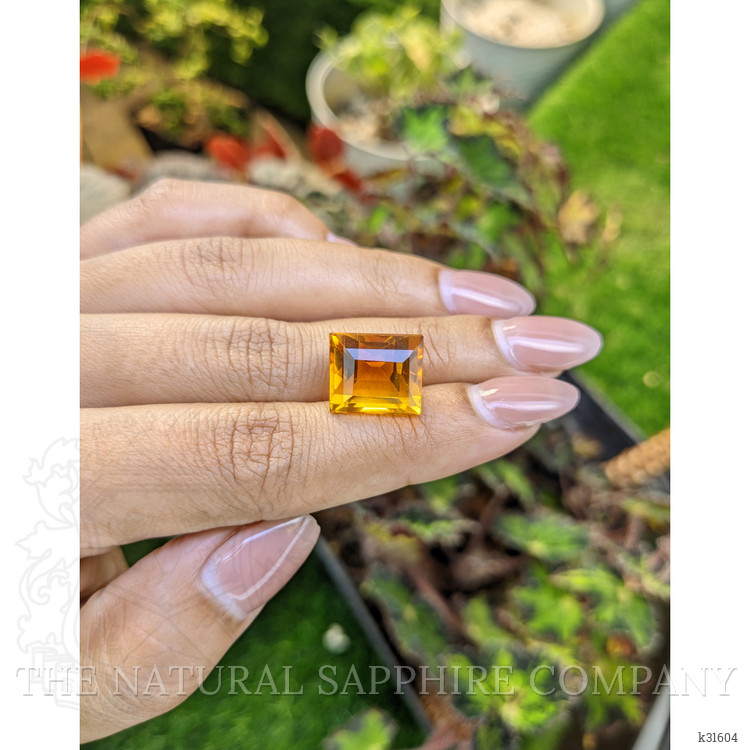 11.37 Ct. Orangish Yellow Citrine from Brazil