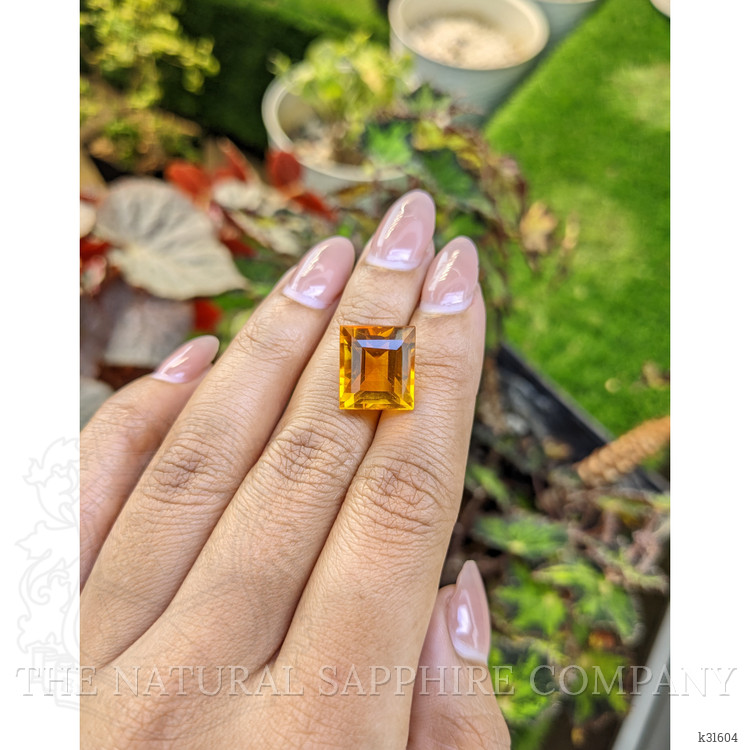 11.37 Ct. Orangish Yellow Citrine from Brazil