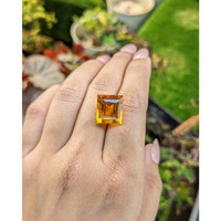 11.37 Ct. Orangish Yellow Citrine from Brazil Life Style