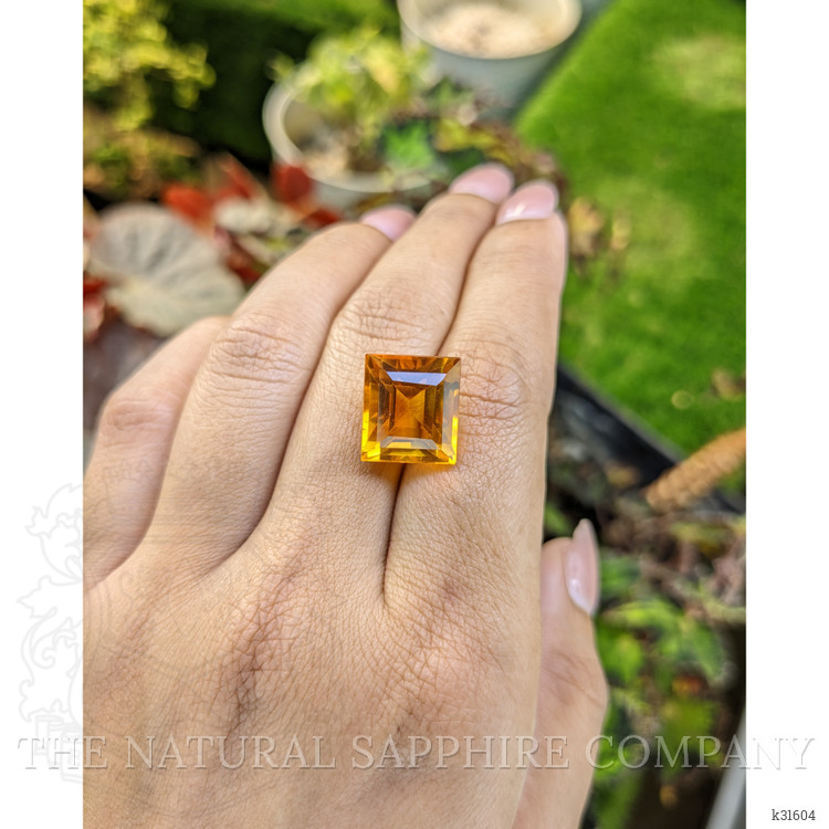 11.37 Ct. Orangish Yellow Citrine from Brazil