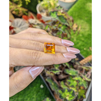 10.68 Ct. Yellowish Orange Citrine from Brazil Life Style