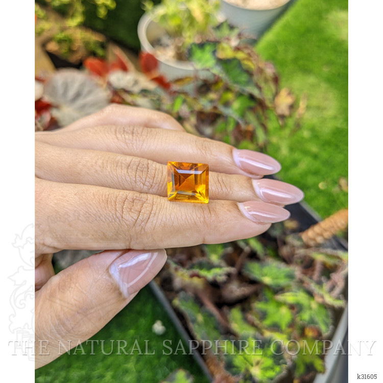 10.68 Ct. Yellowish Orange Citrine from Brazil