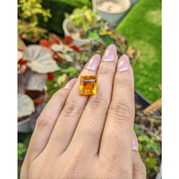 10.68 Ct. Yellowish Orange Citrine from Brazil Life Style
