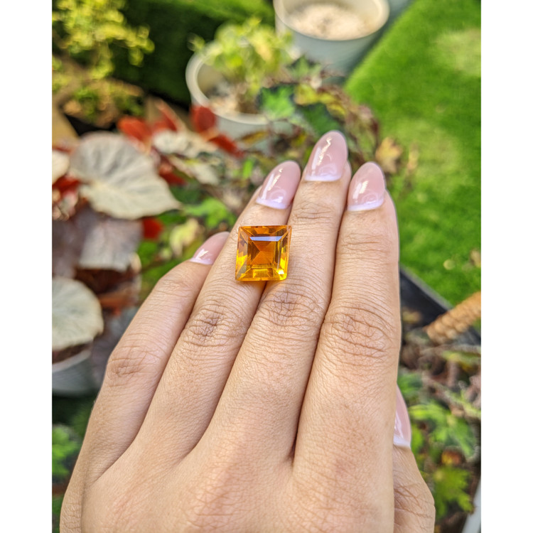 10.68 Ct. Yellowish Orange Citrine from Brazil