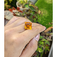 10.68 Ct. Yellowish Orange Citrine from Brazil Life Style
