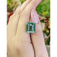 10.63 Ct. Bluish Green Prasiolite from Brazil Life Style