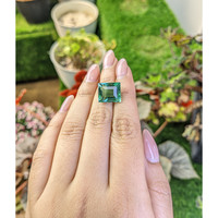 10.63 Ct. Bluish Green Prasiolite from Brazil Life Style