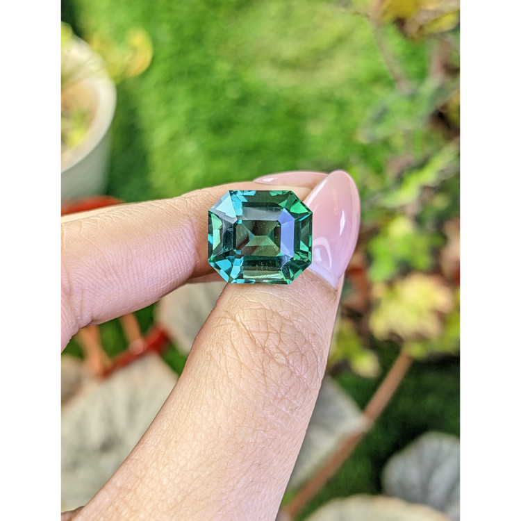 10.31 Ct. Bluish Green Prasiolite from Brazil