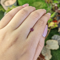 0.59 Ct. Purplish Pink Rhodolite Garnet from Ceylon (Sri Lanka) Life Style