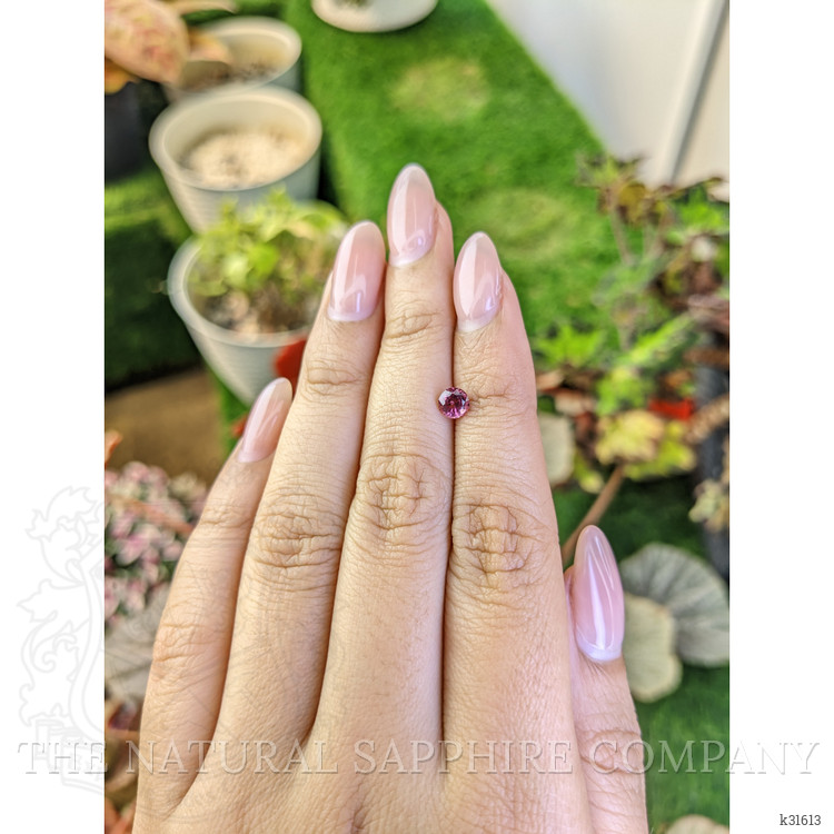 0.59 Ct. Purplish Pink Rhodolite Garnet from Ceylon (Sri Lanka)