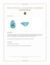 1.05 Ct. Sky Blue Topaz from Brazil Appraisal