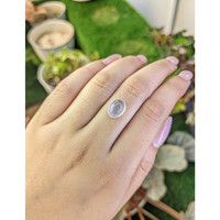 3.06 Ct. White Cabochon Quartz from Brazil Life Style