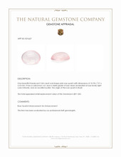 3.04 Ct. Pink Cabochon Rose Quartz from Brazil Appraisal